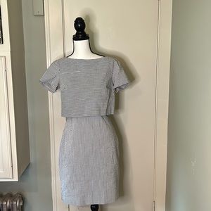 Banana Republic Seersucker Dress-size 8 Petite